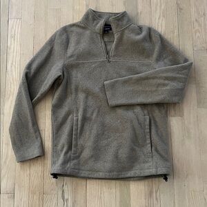 croft & barrow tan quarter zip fleece pullover
